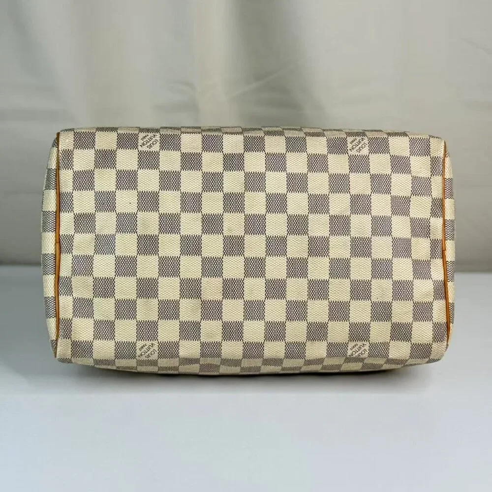 Louis Vuitton Speedy Top Handle Bag Damier Azur
